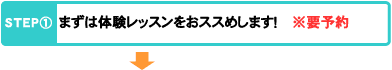 まずは体験レッスンをおススめします！